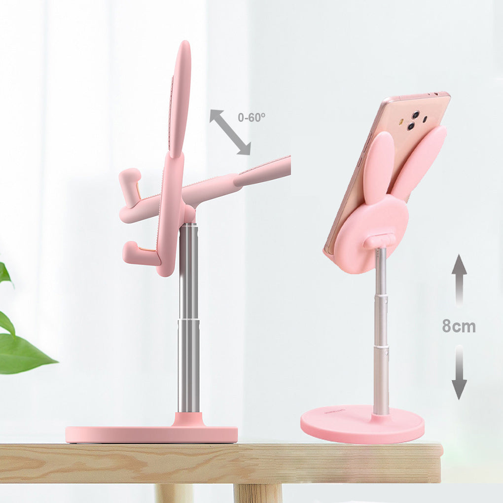 Suporte para telefone celular e iPad/Tablet com elevação ajustável e formato de orelhas de coelho Rede Canan