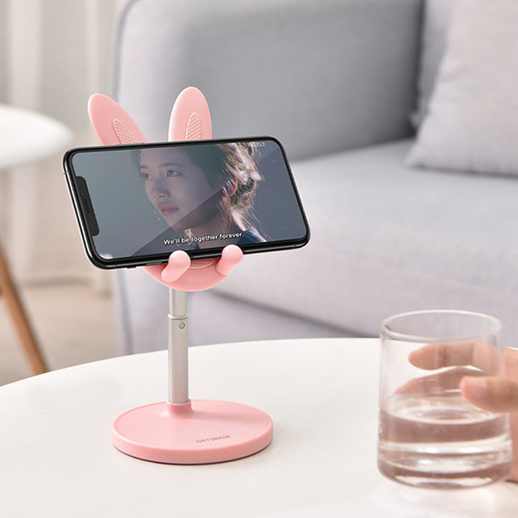 Suporte para telefone celular e iPad/Tablet com elevação ajustável e formato de orelhas de coelho Rede Canan