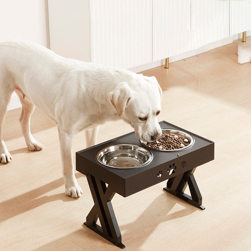 Mesa suporte com tigelas duplas e altura ajustável para pets Rede Canan
