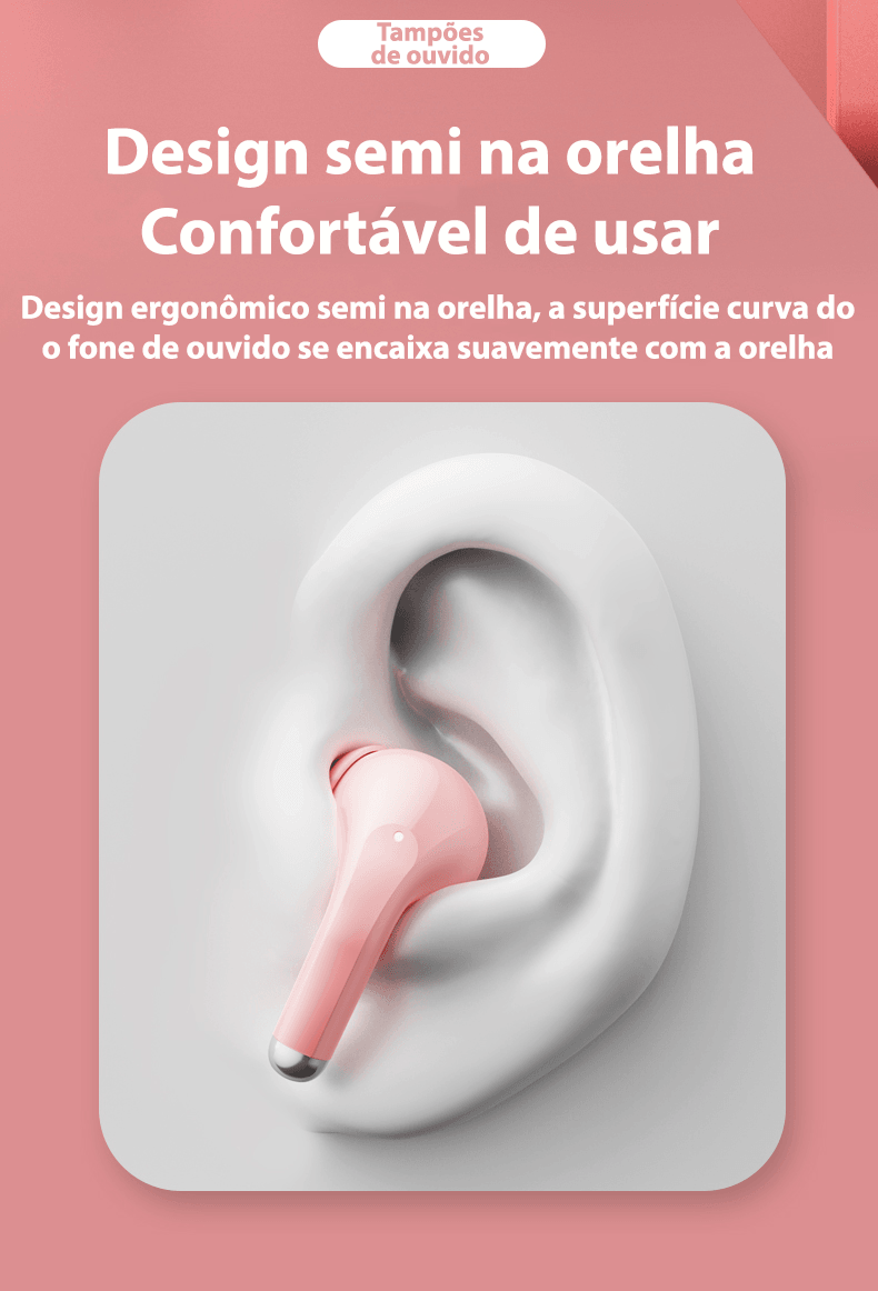 Fone de ouvido sem fio TWS via bluetooth Lenovo LP40 Pro + bolsa de proteção e kit de limpeza - Rede Canan