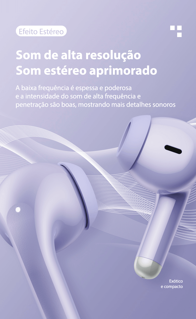 Fone de ouvido sem fio TWS via bluetooth Lenovo LP40 Pro + bolsa de proteção e kit de limpeza - Rede Canan
