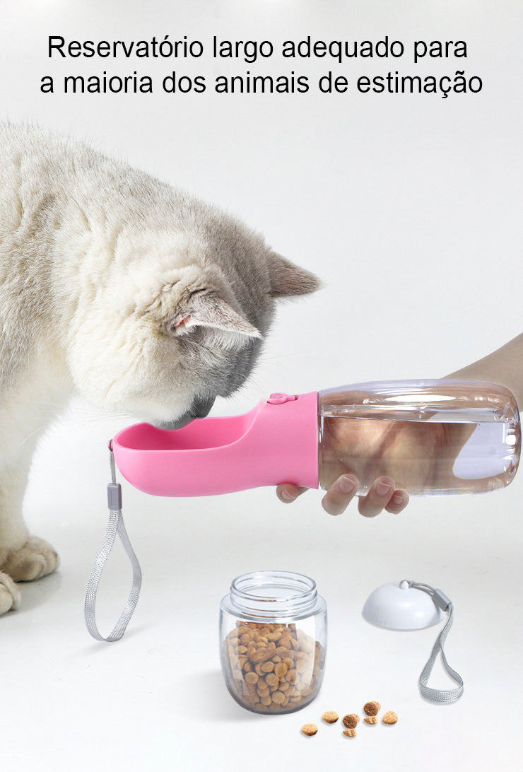 Garrafa com dispenser de água para pets Rede Canan