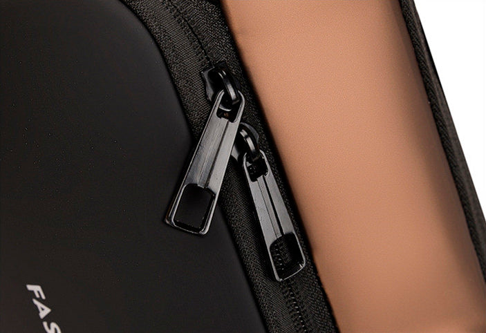 Mochila impermeável com entrada USB para carregamento de bateria de telefone celular e bloqueio/trava antifurto Rede Canan