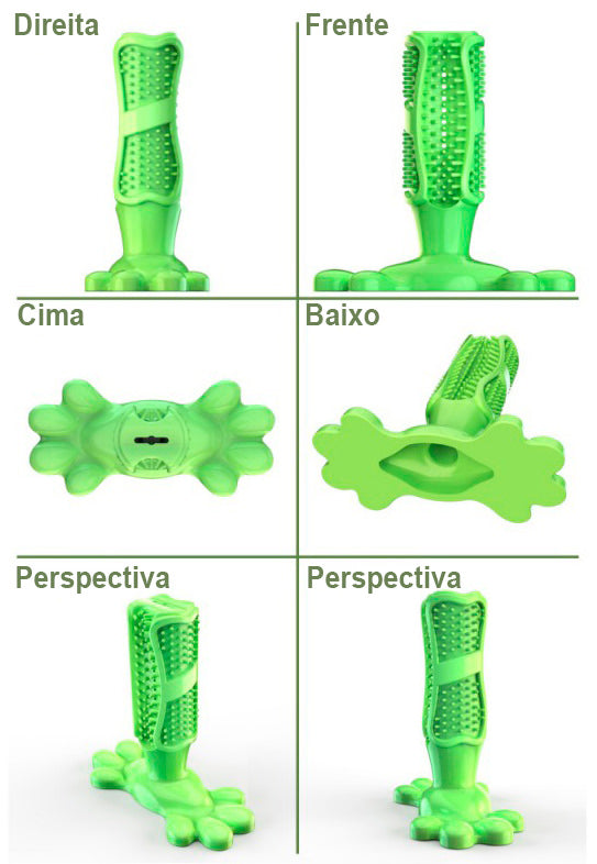 Brinquedo de escova de dentes para pets Rede Canan