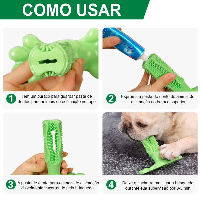 Brinquedo de escova de dentes para pets Rede Canan