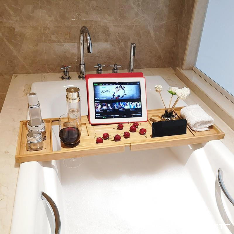 Mesa para banheira com suporte acoplado para iPad/Tablet e celular Rede Canan
