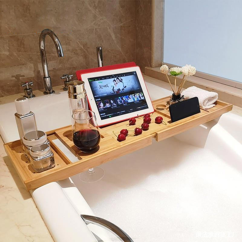 Mesa para banheira com suporte acoplado para iPad/Tablet e celular Rede Canan