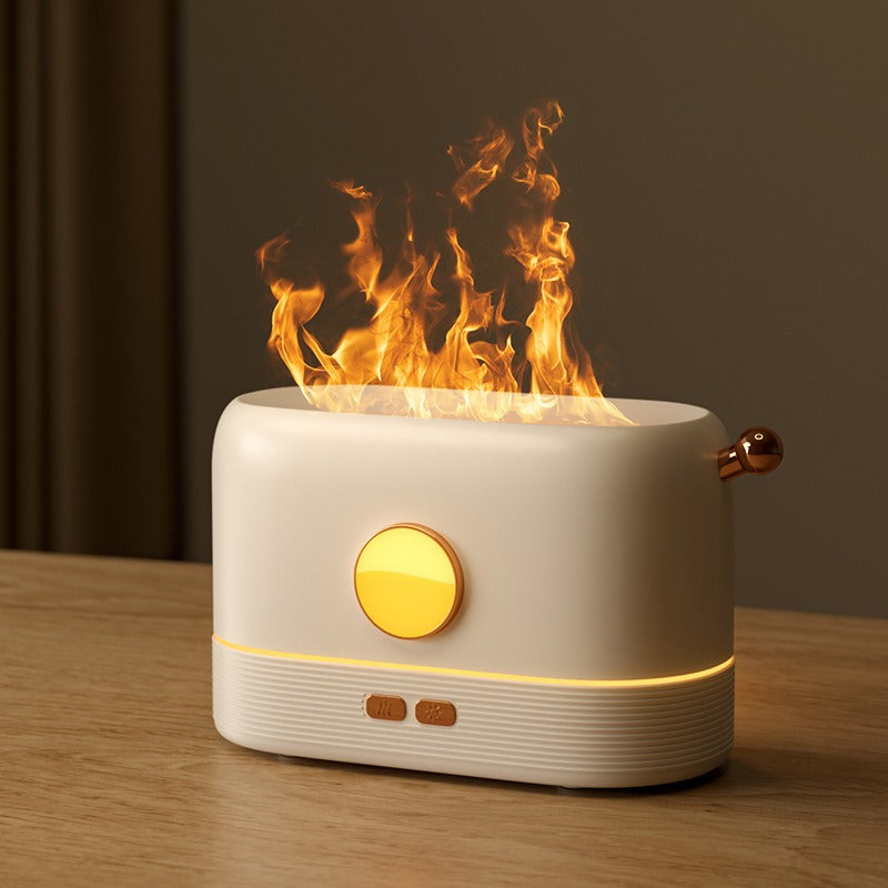 Aromatizador, umidificador e luminária simuladora de chama com entrada USB (modelo 2) Rede Canan