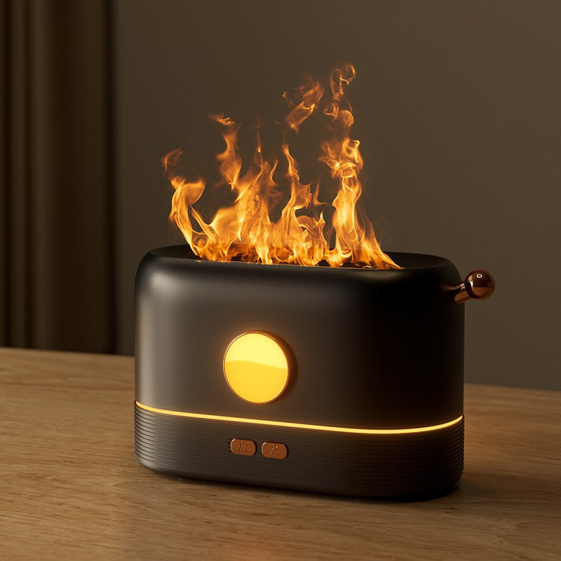Aromatizador, umidificador e luminária simuladora de chama com entrada USB (modelo 2) Rede Canan