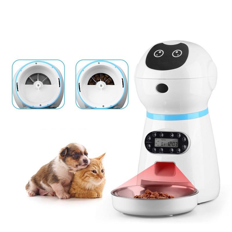 Robô alimentador inteligente para pets com tempo e porção programáveis Rede Canan