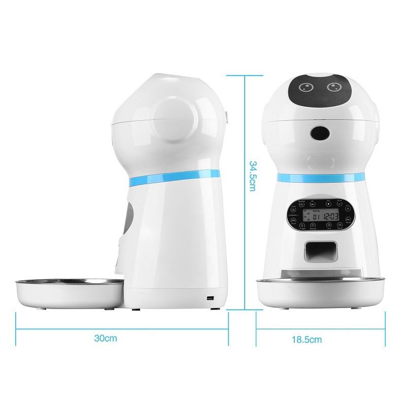 Robô alimentador inteligente para pets com tempo e porção programáveis Rede Canan