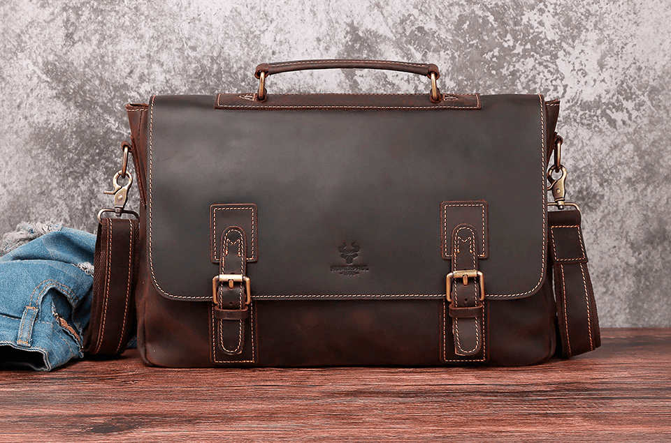 Bolsa/pasta de couro masculina - Rede Canan
