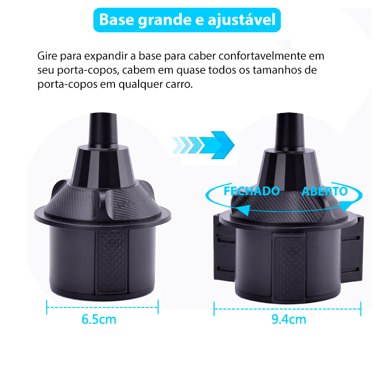 Bandeja para carro ajustável e com suporte de celular acoplado - Rede Canan