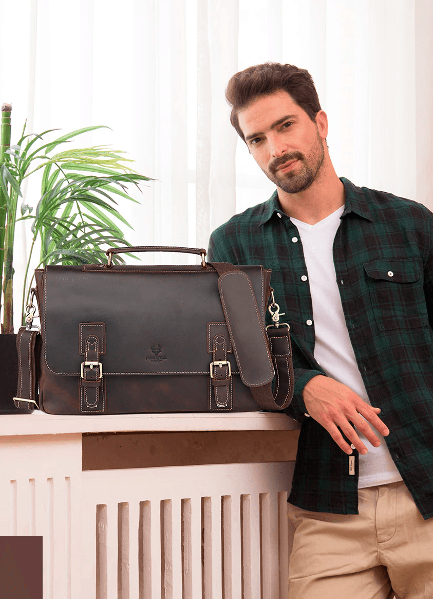 Bolsa/pasta de couro masculina - Rede Canan
