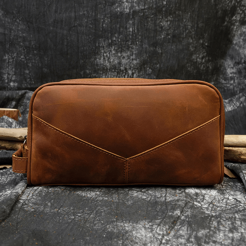 Nécessaire/estojo de couro masculina - Rede Canan