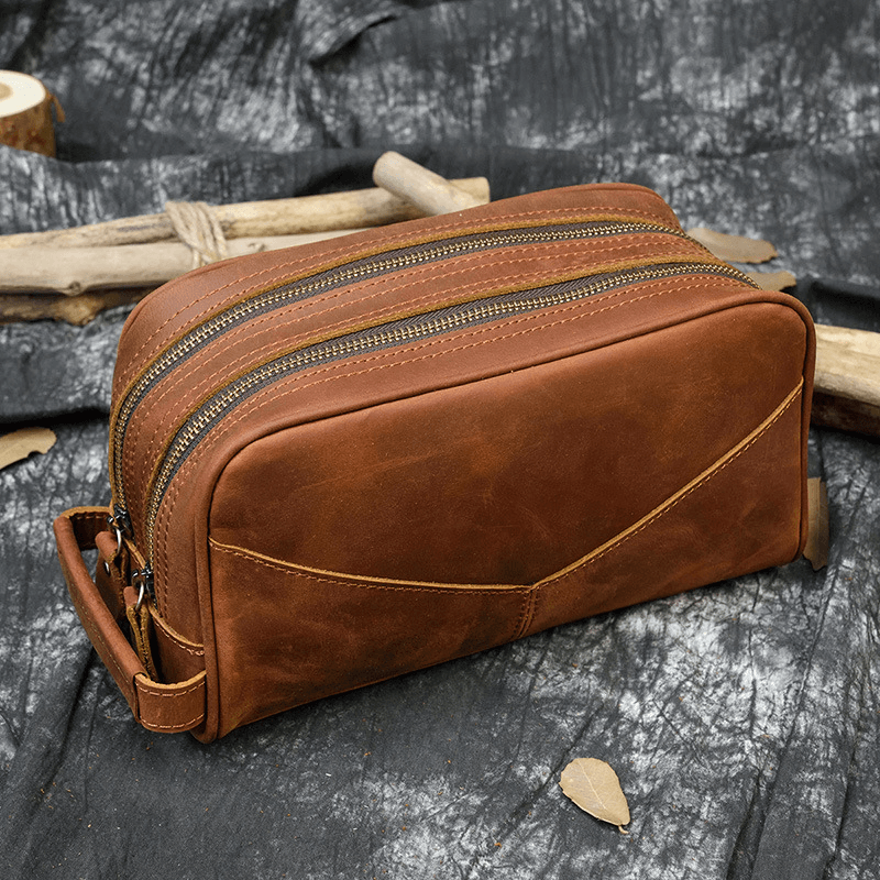 Nécessaire/estojo de couro masculina - Rede Canan