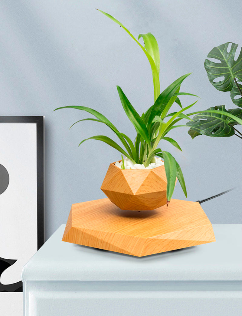 Vaso para planta com levitação magnética e rotação de 360º Rede Canan