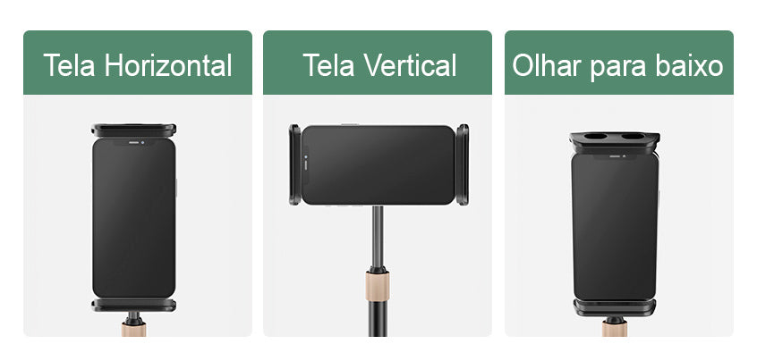 Suporte para telefone celular e iPad com elevação ajustável e rotação de até 360 graus Rede Canan