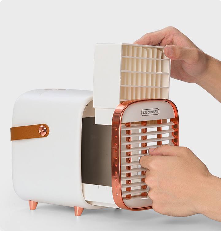 Mini refrigerador/ar condicionado/ventilador portátil com entrada USB Rede Canan
