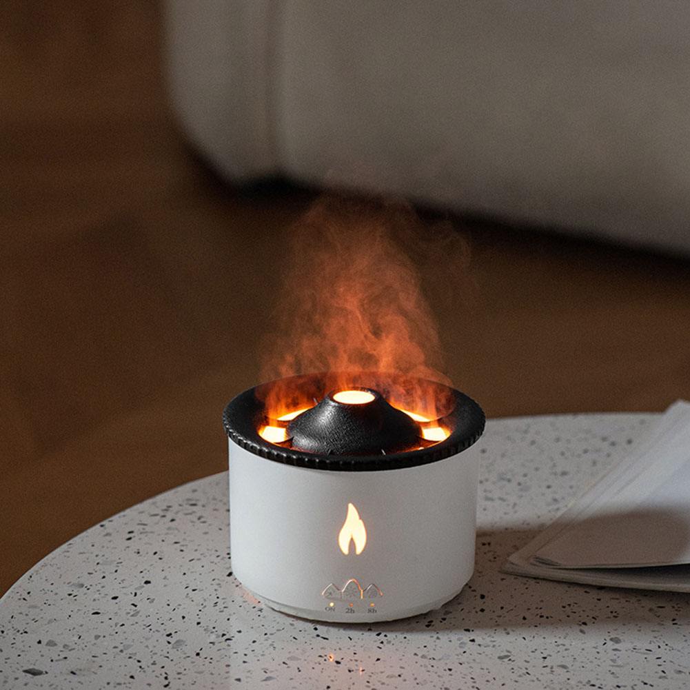 Aromatizador, umidificador e luminária simuladora de vulcão com entrada USB Rede Canan