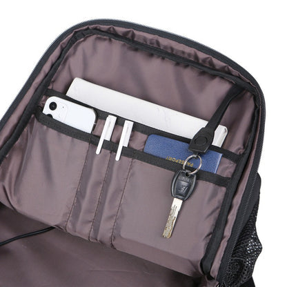 Mochila impermeável unissex com entrada USB para carregamento de bateria de telefone celular (modelo 1) Rede Canan