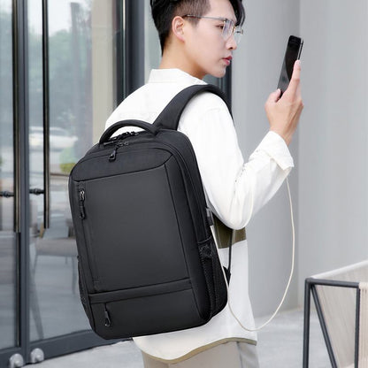 Mochila impermeável unissex com entrada USB para carregamento de bateria de telefone celular (modelo 1) Rede Canan