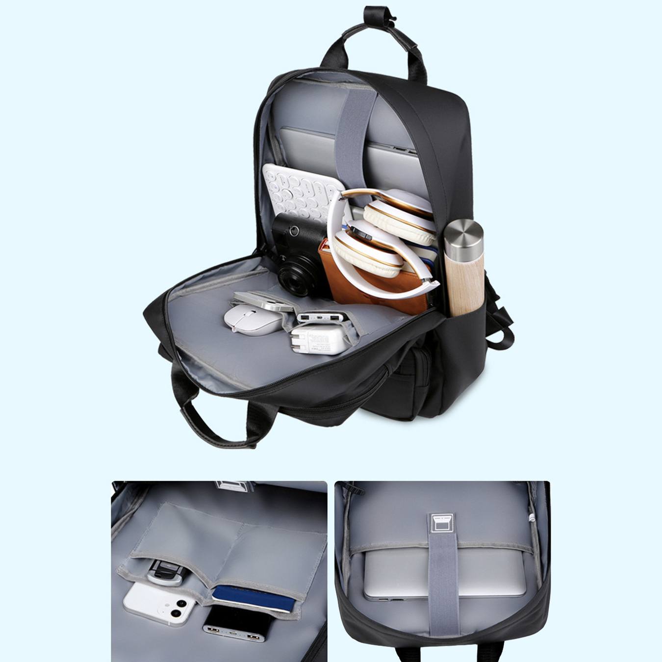Mochila impermeável feminina e masculina (modelo 1) Rede Canan