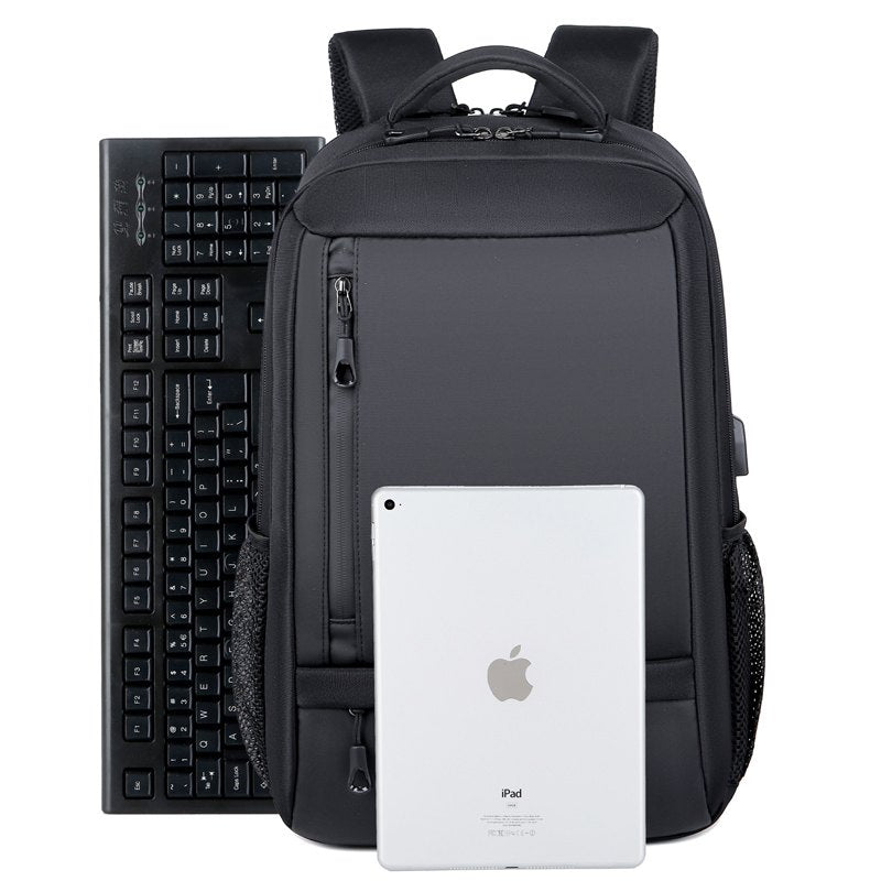 Mochila impermeável unissex com entrada USB para carregamento de bateria de telefone celular (modelo 1) Rede Canan