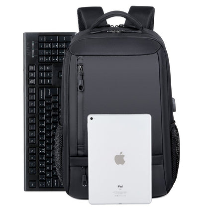 Mochila impermeável unissex com entrada USB para carregamento de bateria de telefone celular (modelo 1) Rede Canan