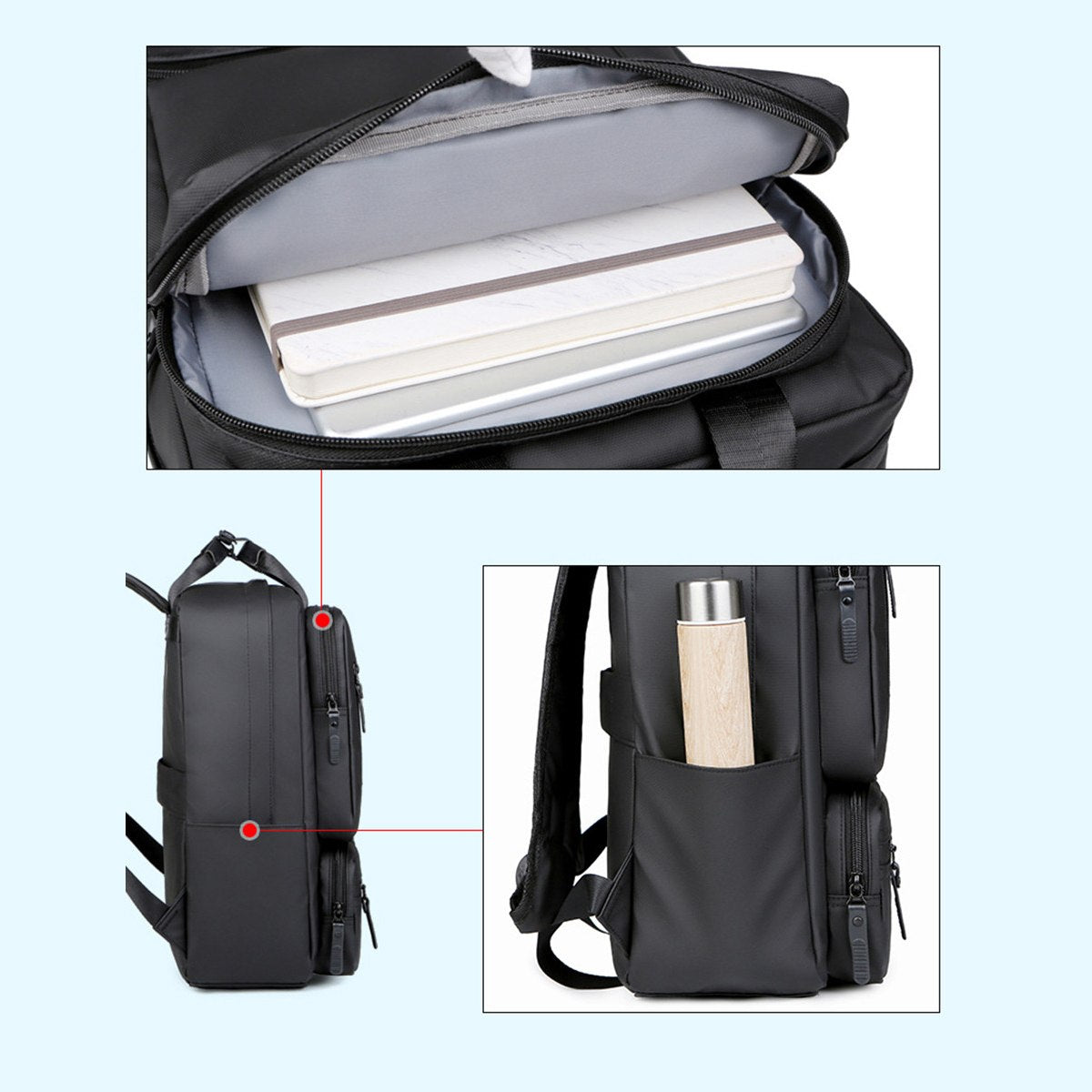 Mochila impermeável feminina e masculina (modelo 1) Rede Canan