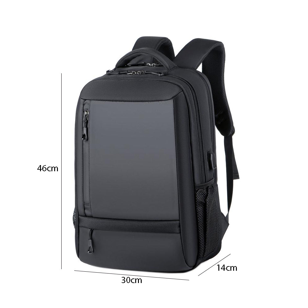 Mochila impermeável unissex com entrada USB para carregamento de bateria de telefone celular (modelo 1) Rede Canan