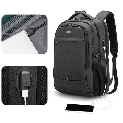 Mochila impermeável unissex com entrada USB para carregamento de bateria de telefone celular (modelo 3)