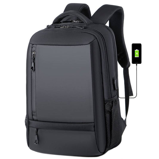 Mochila impermeável unissex com entrada USB para carregamento de bateria de telefone celular (modelo 1) Rede Canan
