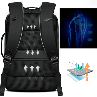 Mochila executiva Bange Premium impermeável 35l com entrada para fone de ouvido e entrada USB para carregamento de bateria de celular