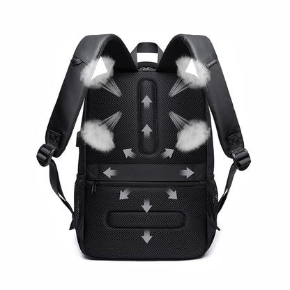 Mochila impermeável unissex com entrada USB para carregamento de bateria de telefone celular (modelo 2) Rede Canan