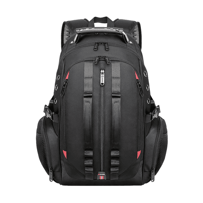 Bange waterproof 45l backpack with headphone jack and USB port for cell phone battery charging