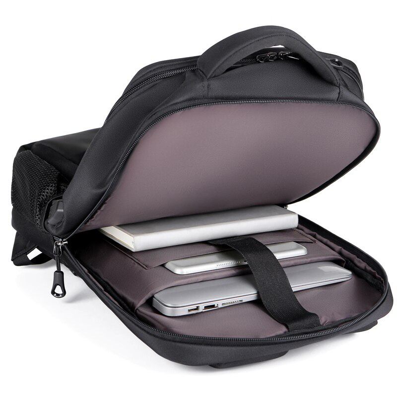 Mochila impermeável unissex com entrada USB para carregamento de bateria de telefone celular (modelo 1) Rede Canan