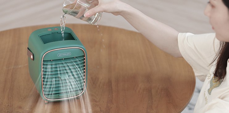 Mini refrigerador/ar condicionado/ventilador portátil com entrada USB Rede Canan