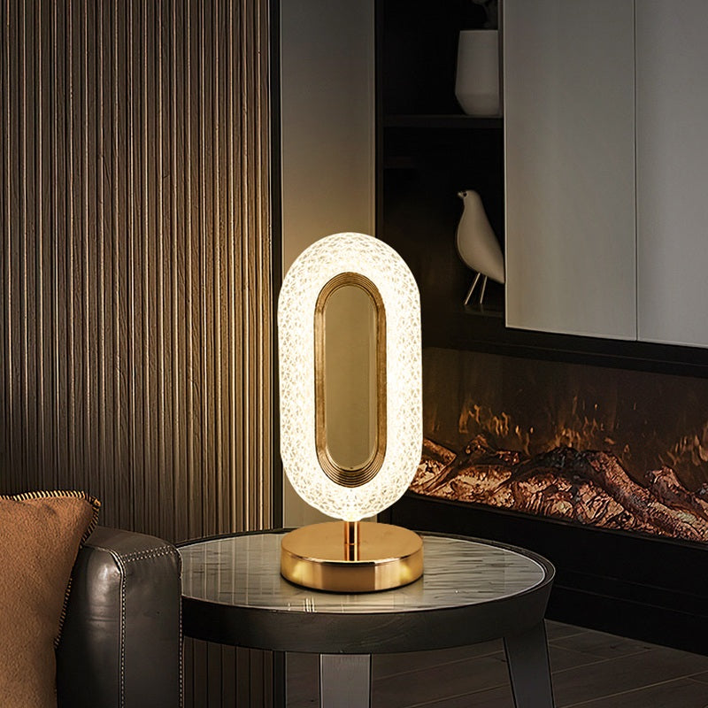 Luminária de mesa sofisticada oval Rede Canan