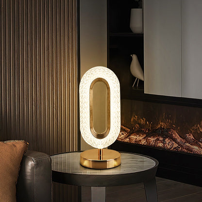 Luminária de mesa sofisticada oval Rede Canan