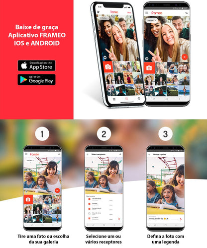 Porta-retrato digital para residências, escritórios, restaurantes e estabelecimentos comerciais Rede Canan