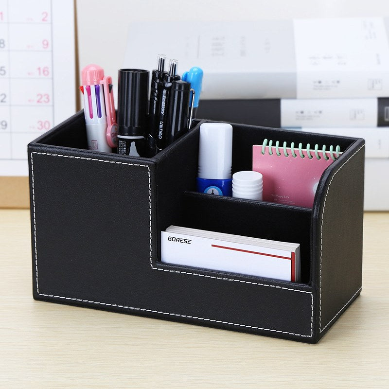 Caixa organizadora com porta-lápis e caneta para escritório Rede Canan
