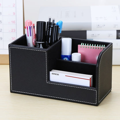 Caixa organizadora com porta-lápis e caneta para escritório Rede Canan