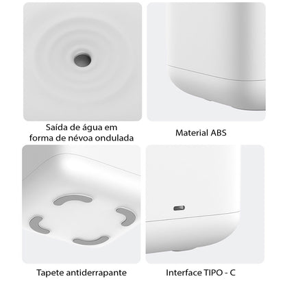 Umidificador de ar antigravidade com efeito de gotas de água levitando e entrada USB (800ml) Rede Canan
