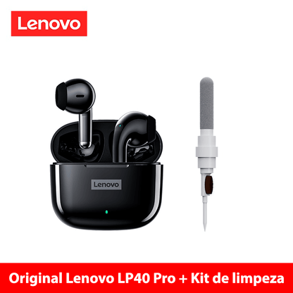Fone de ouvido sem fio TWS via bluetooth Lenovo LP40 Pro + bolsa de proteção e kit de limpeza - Rede Canan