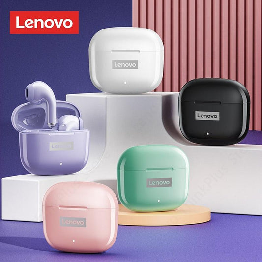Fone de ouvido sem fio TWS via bluetooth Lenovo LP40 Pro + bolsa de proteção e kit de limpeza - Rede Canan
