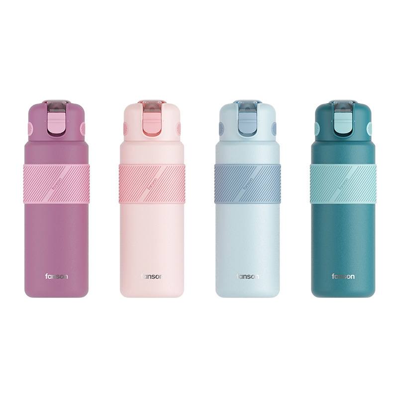 Garrafa térmica inox à prova de vazamento 400ml/620ml Rede Canan