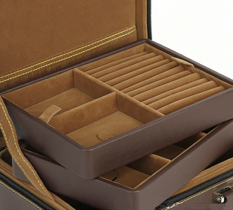 Nécessaire maletinha para joias – porta-joias com 2 compartimentos (modelo 1) Rede Canan