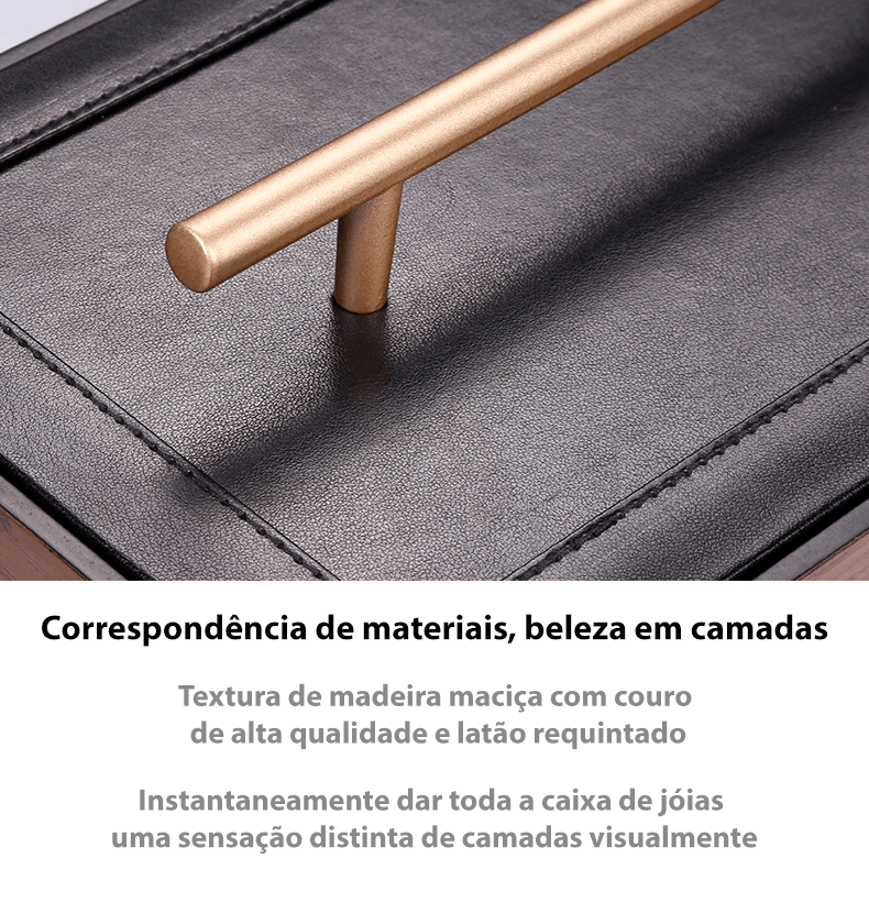 Caixa para joias/porta-joias compartimento triplo - Rede Canan