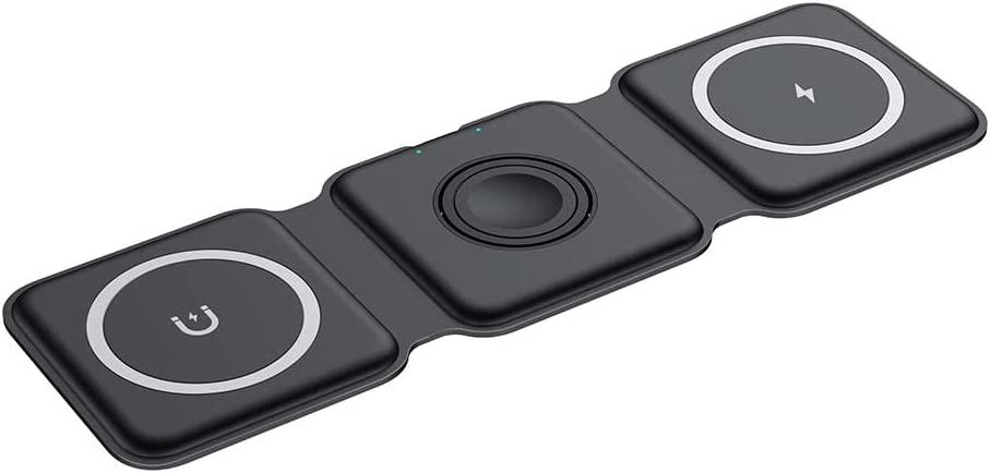 Carregador portátil sem fio dobrável 3 em 1 (compatível com iPhones MagSafes) - Rede Canan